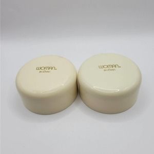 Lot Of 2 Vintage Woman By Jovan Dusting Powder Fragrance Open Box